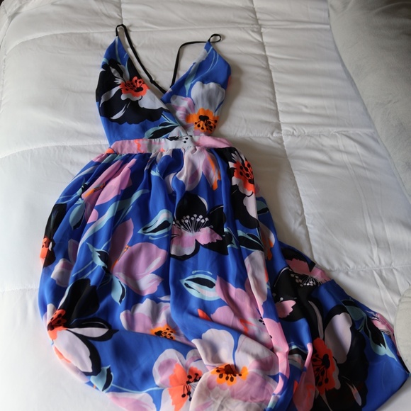 Express Blue Floral Maxi Dress – Size XS - Picture 2 of 7